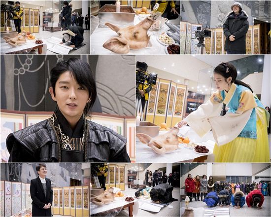 Ê-kíp Moon Lovers trong lễ cầu may.