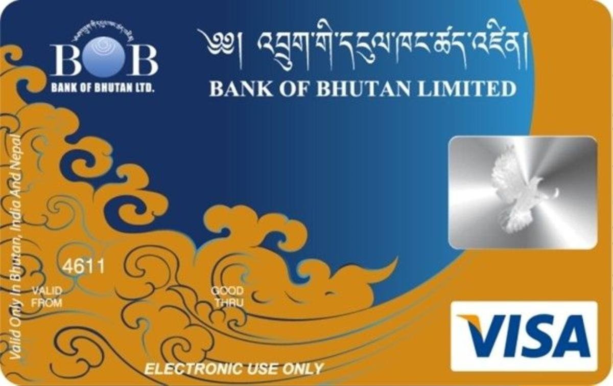 Ngân hàng, thẻ tín dụng, máy ATM không phổ biến ở Bhutan. (Ảnh: Bank of Bhutan)