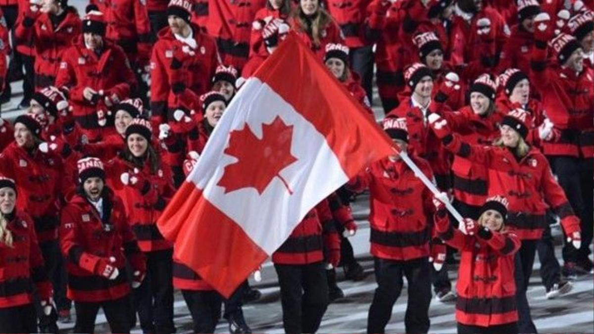 Canadian athletes at the Sochi Winter Olympics. (Credit: Jonathan Nackstrand/AFP/Getty)