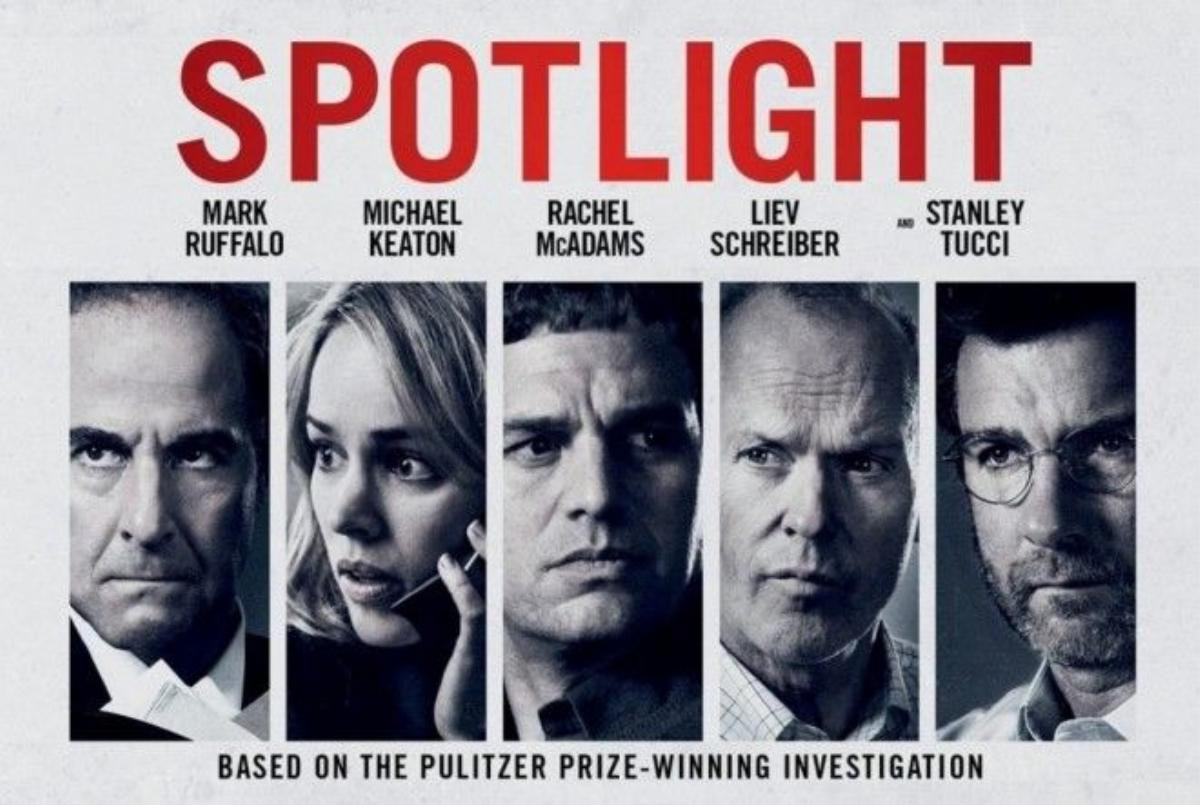 Michael Keaton, Brian Darcy James, Mark Ruffalo và Rachel McAdams trong Spotlight